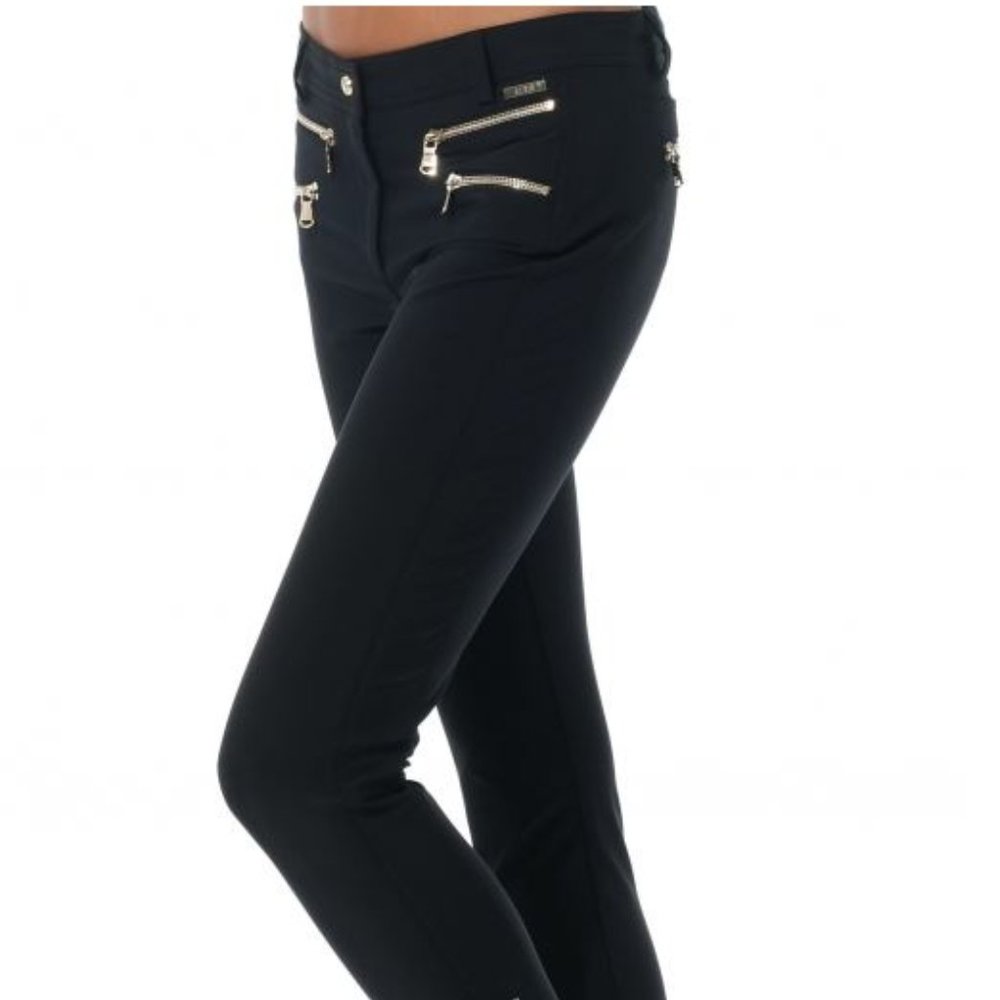 MDC Black Stretch Zip Ankle Golf Pants